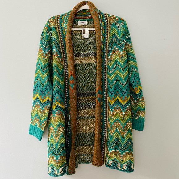 ADORA NWT Multicolor Knit Cardigan - Picture 2 of 16